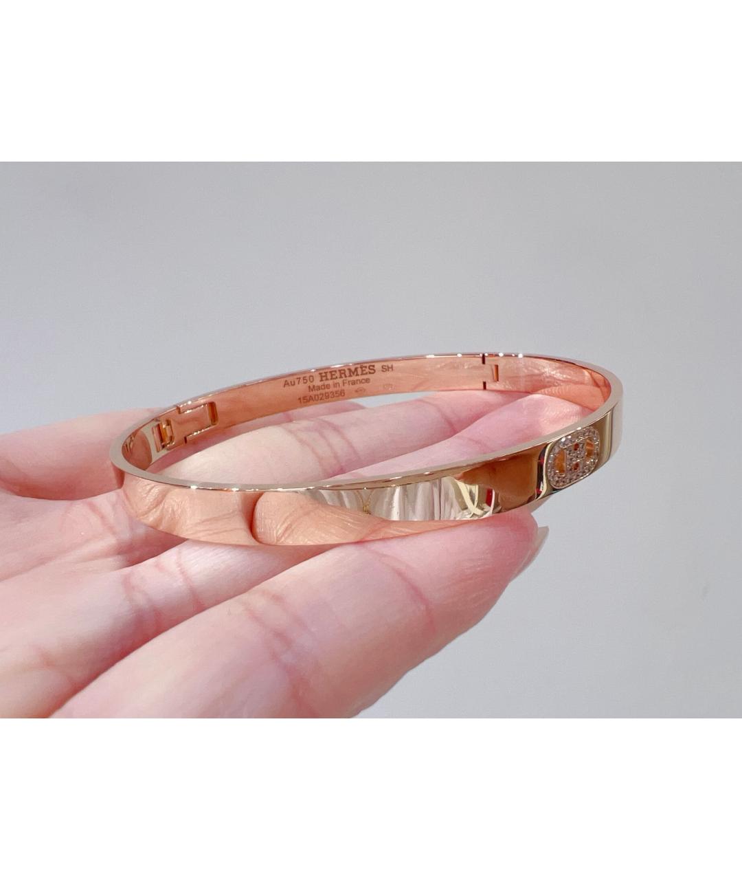 HERMES Золотой браслет из розового золота, фото 9