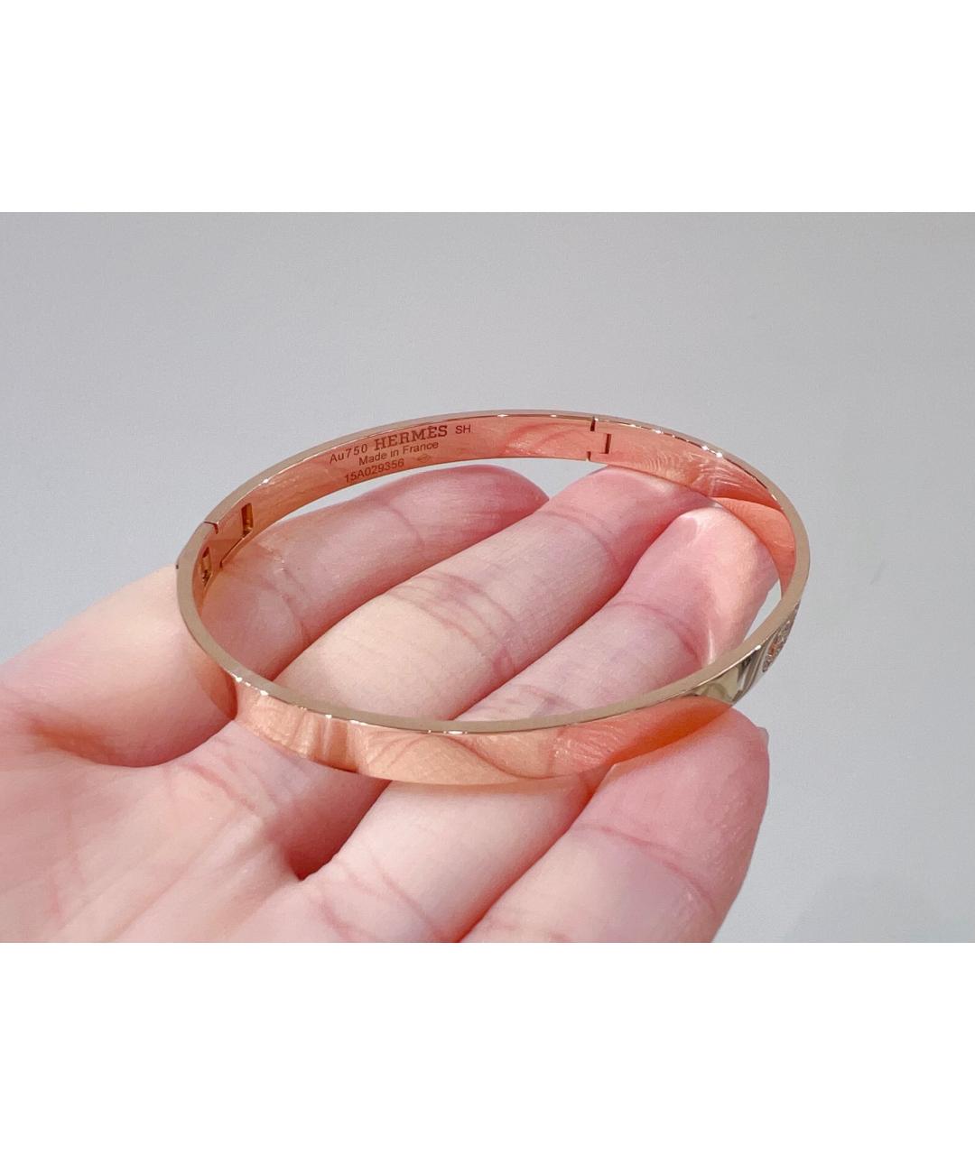 HERMES Золотой браслет из розового золота, фото 5