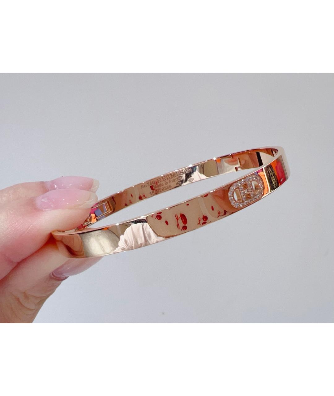 HERMES Золотой браслет из розового золота, фото 2