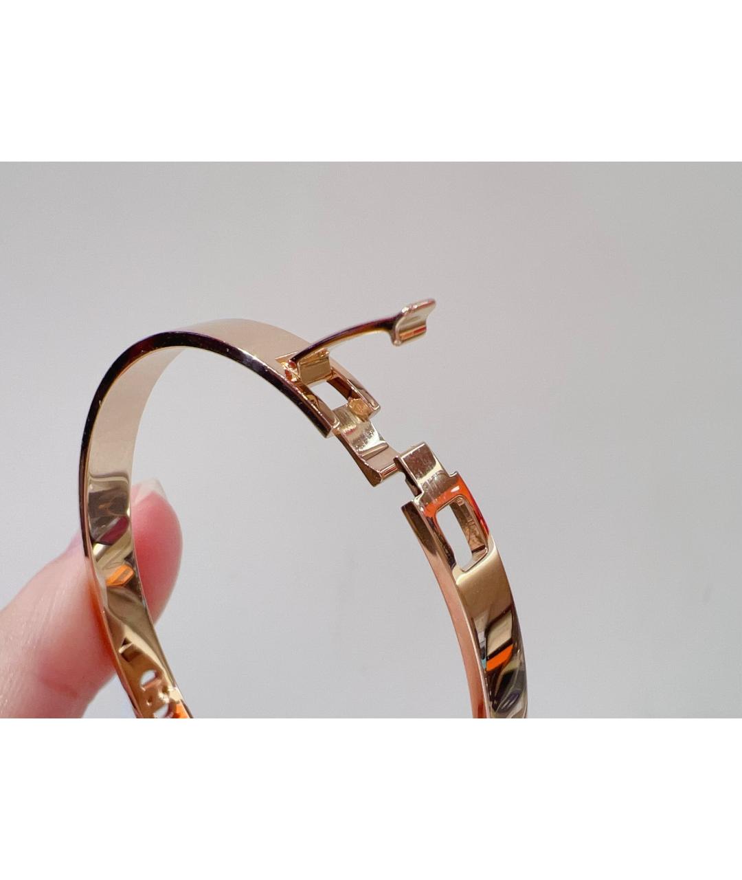 HERMES Золотой браслет из розового золота, фото 4