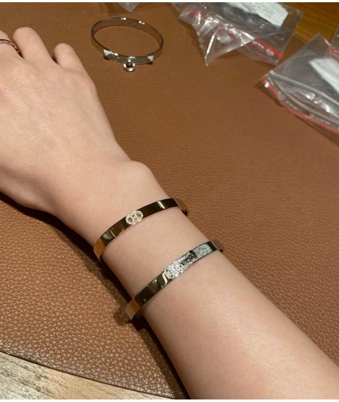 HERMES Золотой браслет из розового золота, фото 7