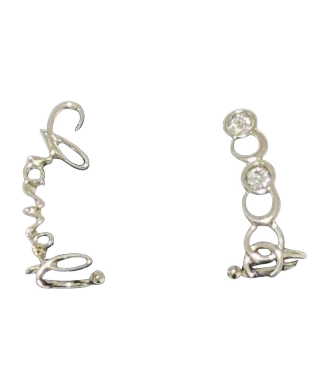 CHANEL Серебряные металлические серьги, фото 1