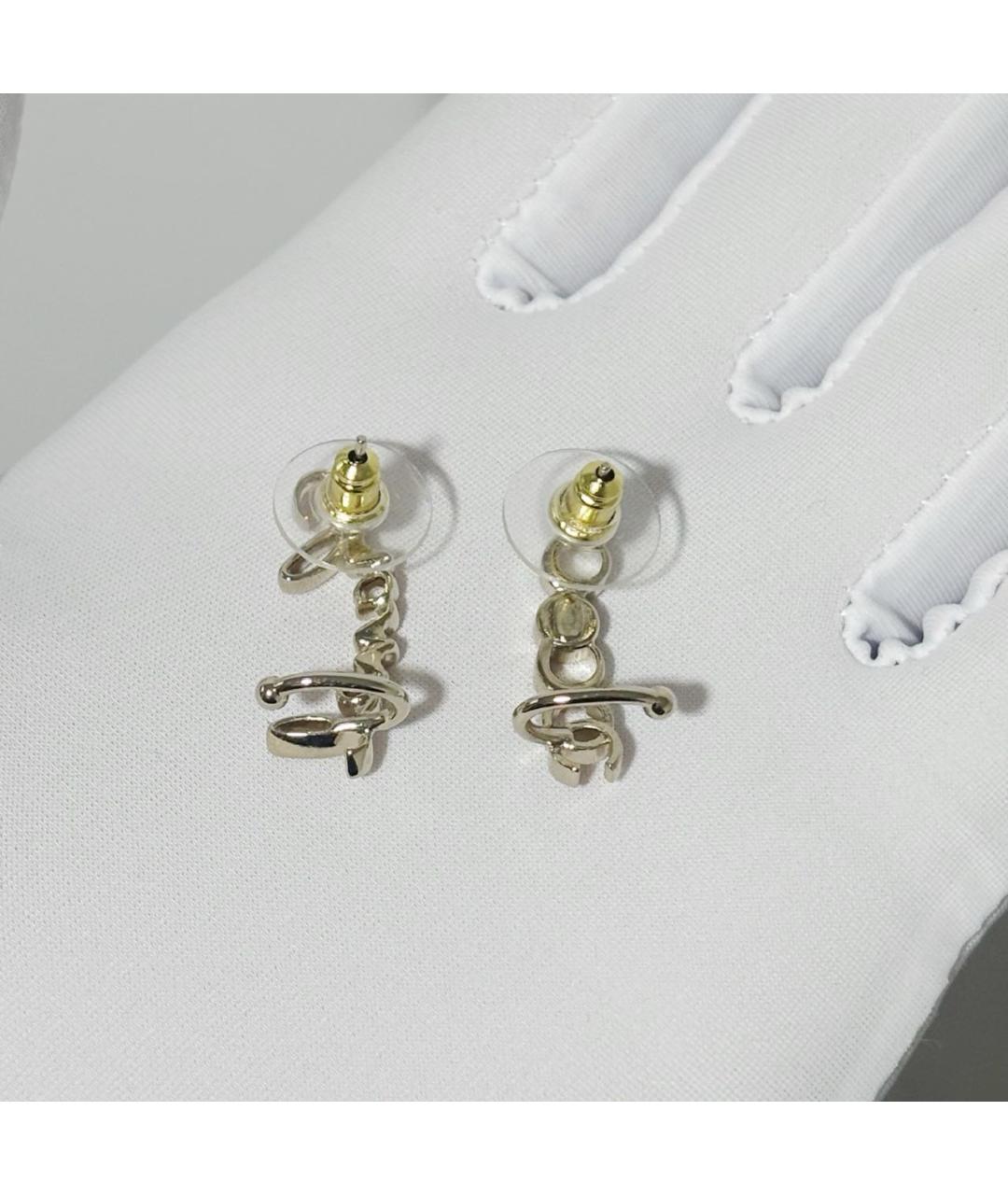 CHANEL Серебряные металлические серьги, фото 4