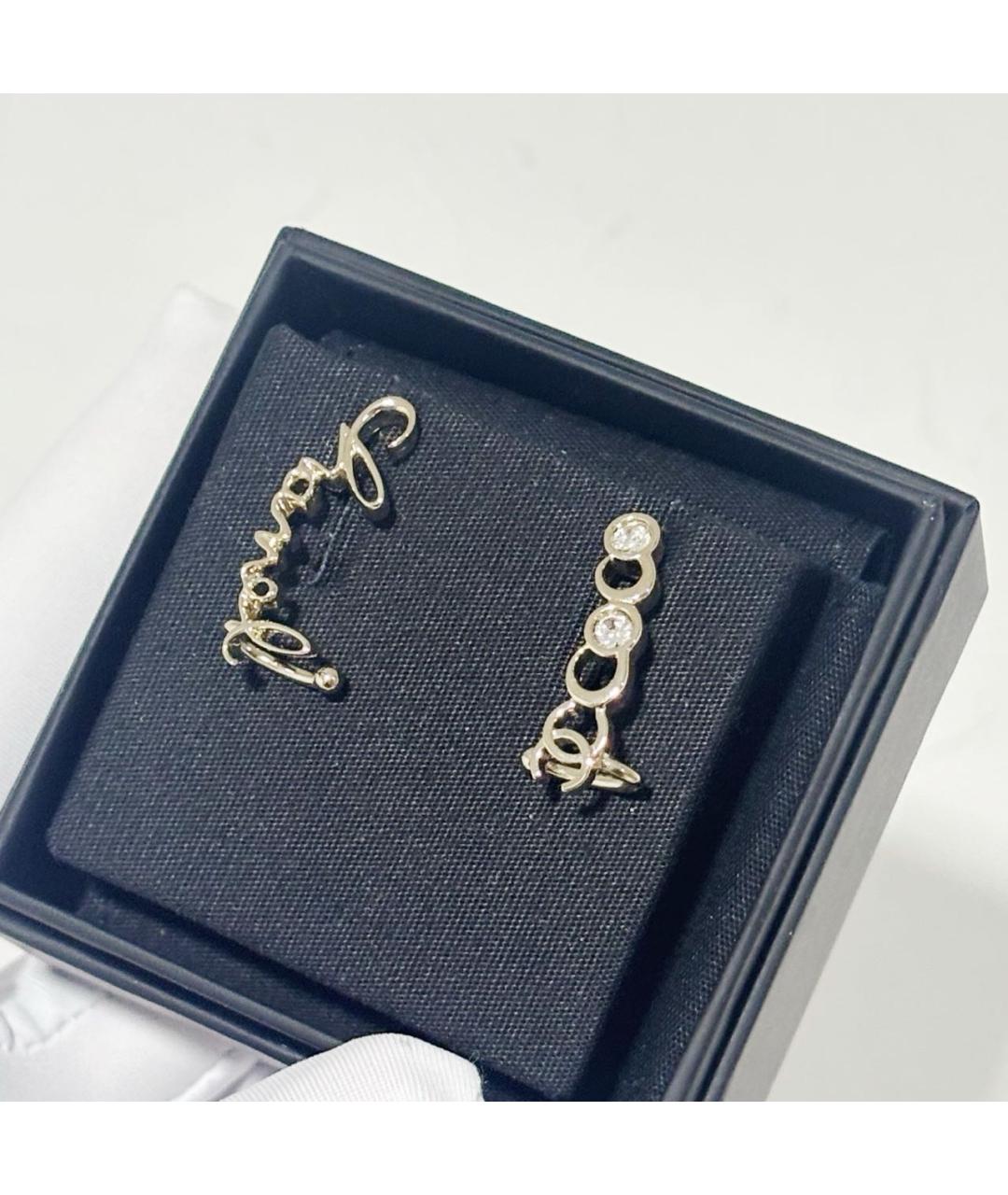 CHANEL Серебряные металлические серьги, фото 2