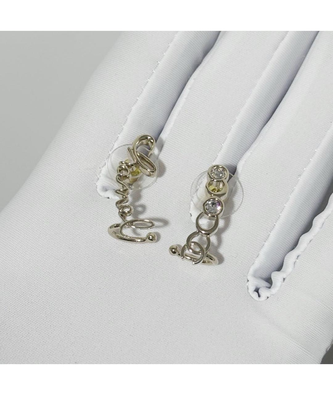 CHANEL Серебряные металлические серьги, фото 3