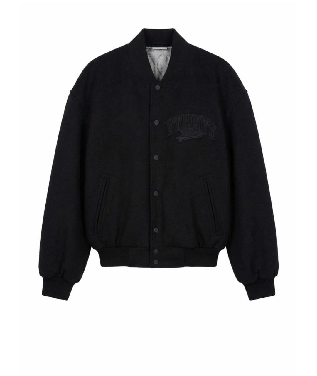 VETEMENTS Черная шерстяная куртка, фото 1