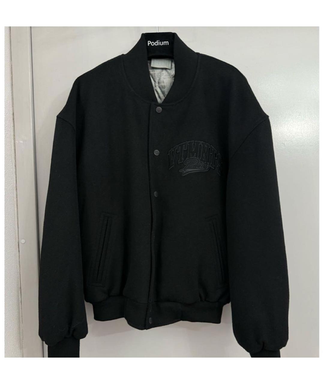 VETEMENTS Черная шерстяная куртка, фото 7