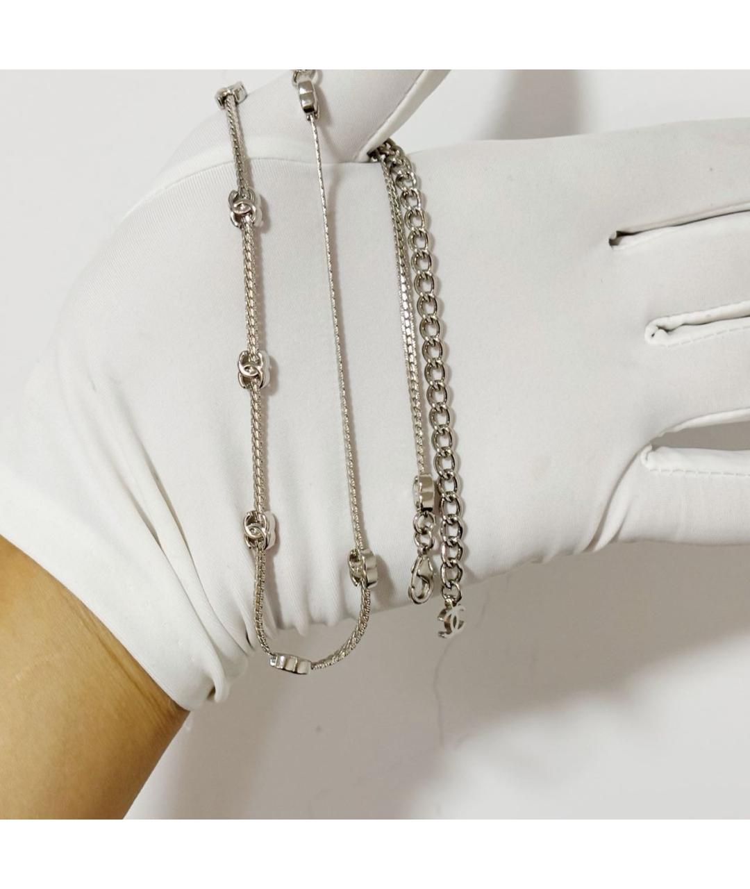 CHANEL Серебряное металлическое колье, фото 5