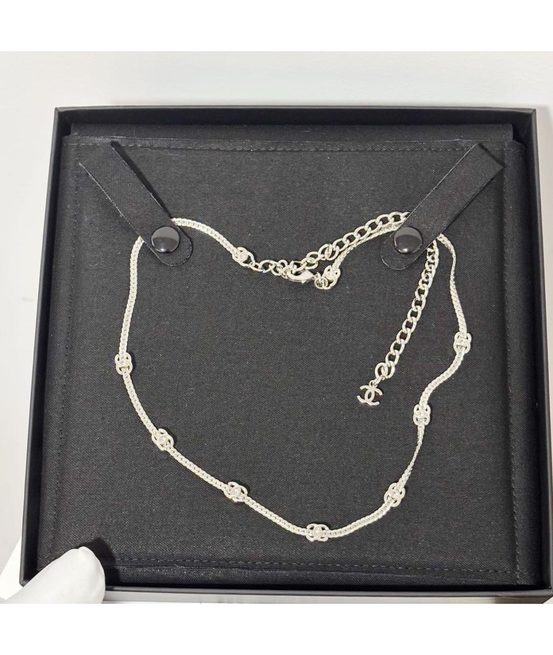 CHANEL Серебряное металлическое колье, фото 3
