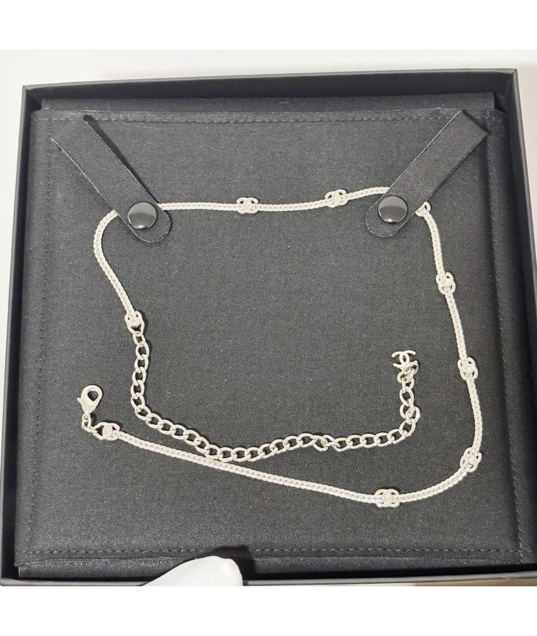 CHANEL Серебряное металлическое колье, фото 4
