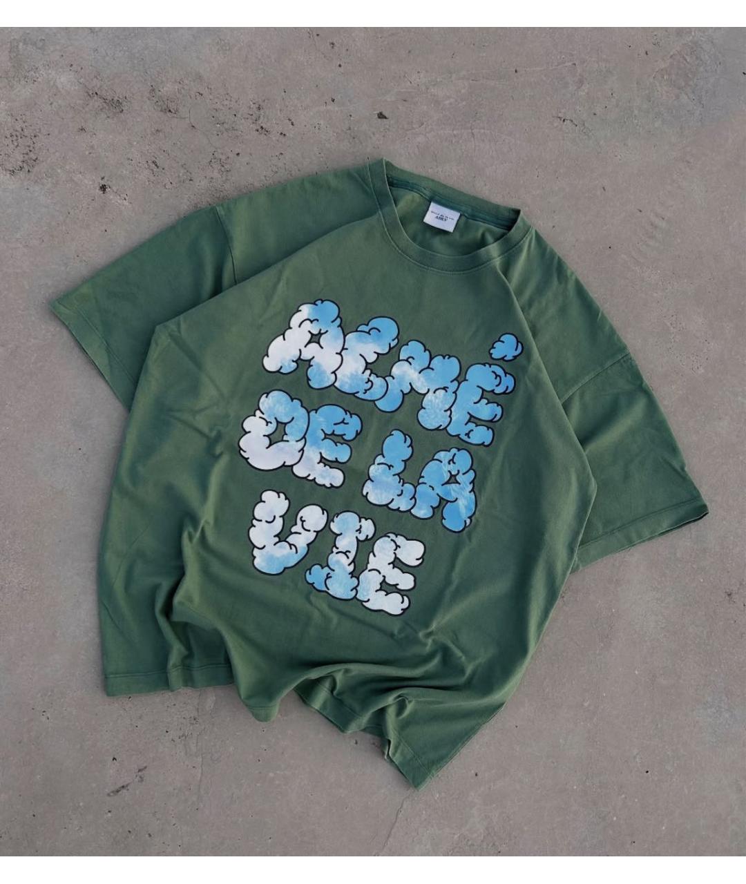 ACNE STUDIOS Зеленая хлопковая футболка, фото 4