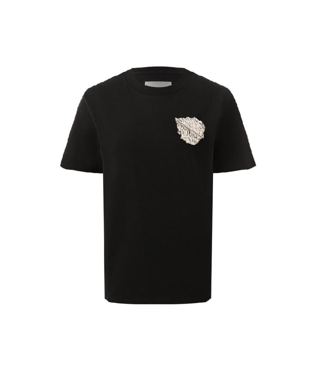 JIL SANDER Черная хлопковая футболка, фото 1