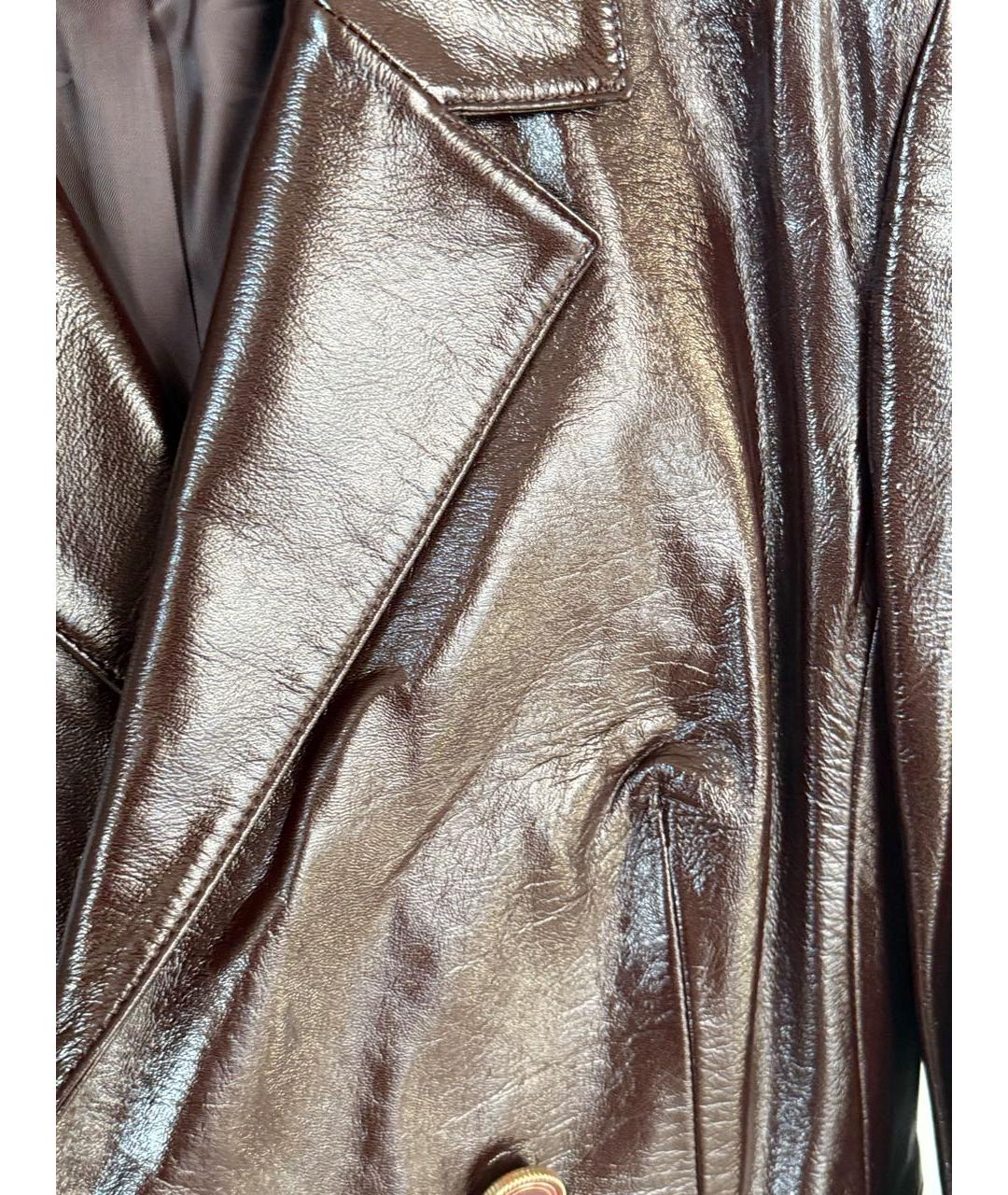 12 STOREEZ Бордовый кожаный жакет/пиджак, фото 2