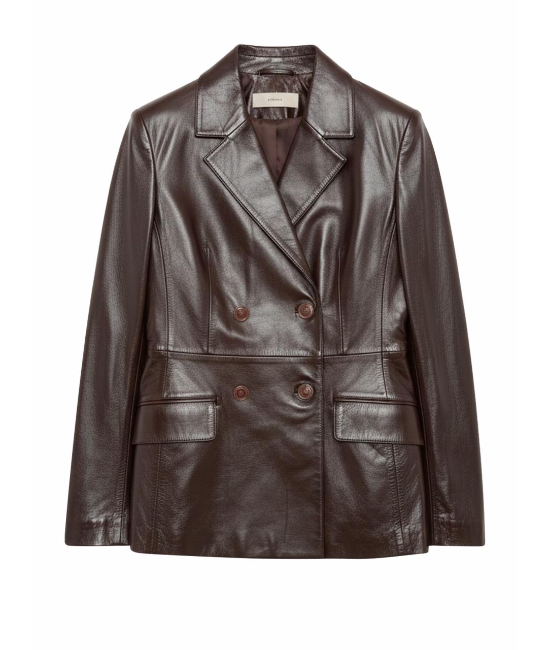 12 STOREEZ Бордовый кожаный жакет/пиджак, фото 1