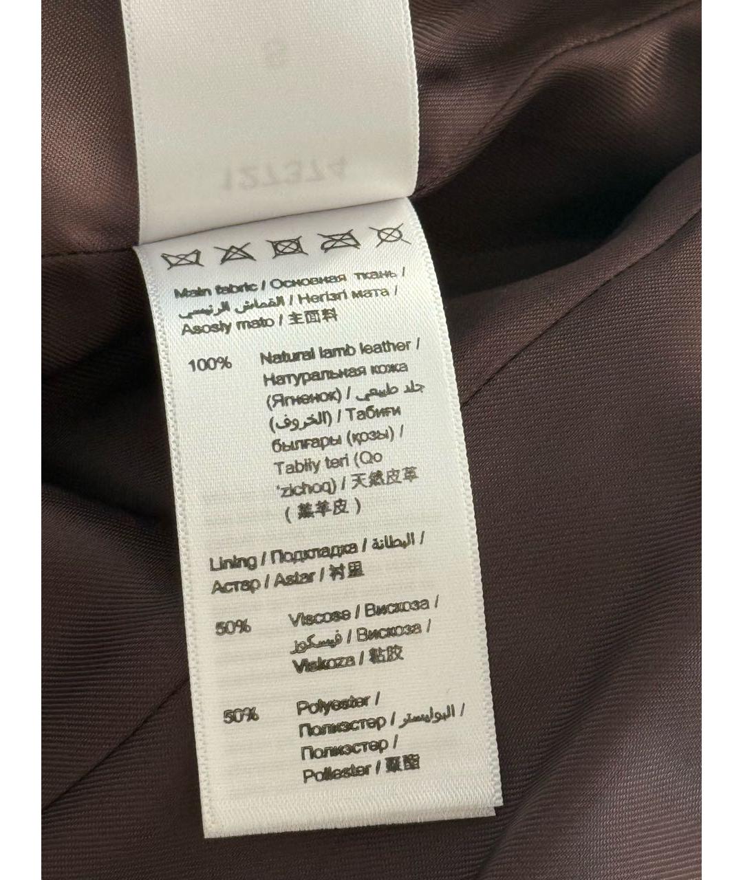 12 STOREEZ Бордовый кожаный жакет/пиджак, фото 3