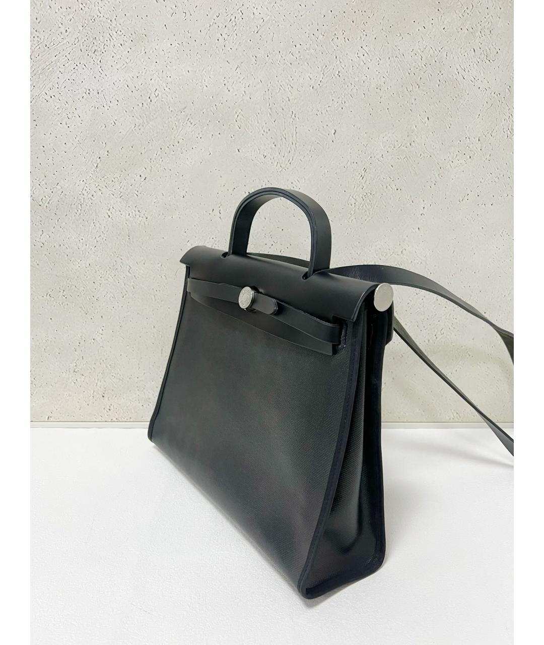 HERMES Черная тканевая сумка через плечо, фото 4