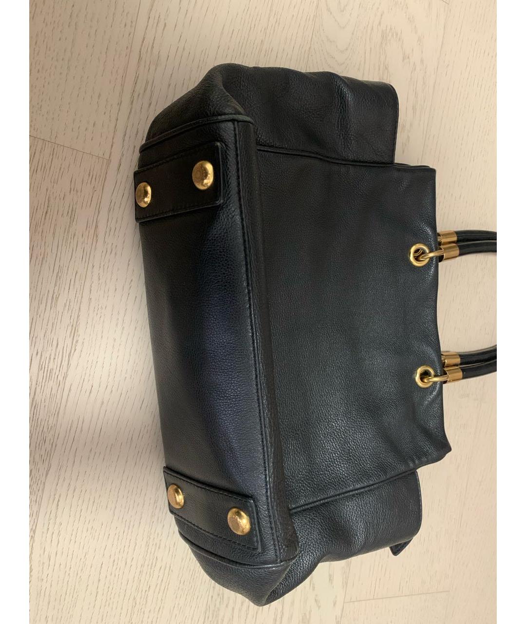 MARC BY MARC JACOBS Черная кожаная сумка тоут, фото 6