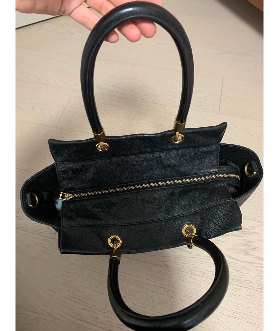 MARC BY MARC JACOBS Черная кожаная сумка тоут, фото 3