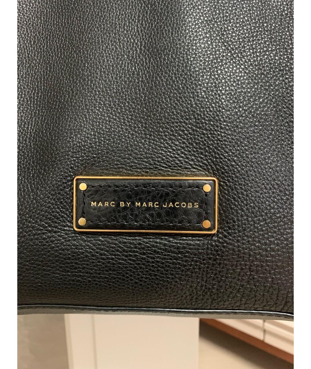 MARC BY MARC JACOBS Черная кожаная сумка тоут, фото 2