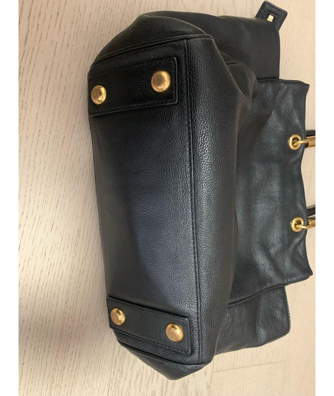 MARC BY MARC JACOBS Черная кожаная сумка тоут, фото 5