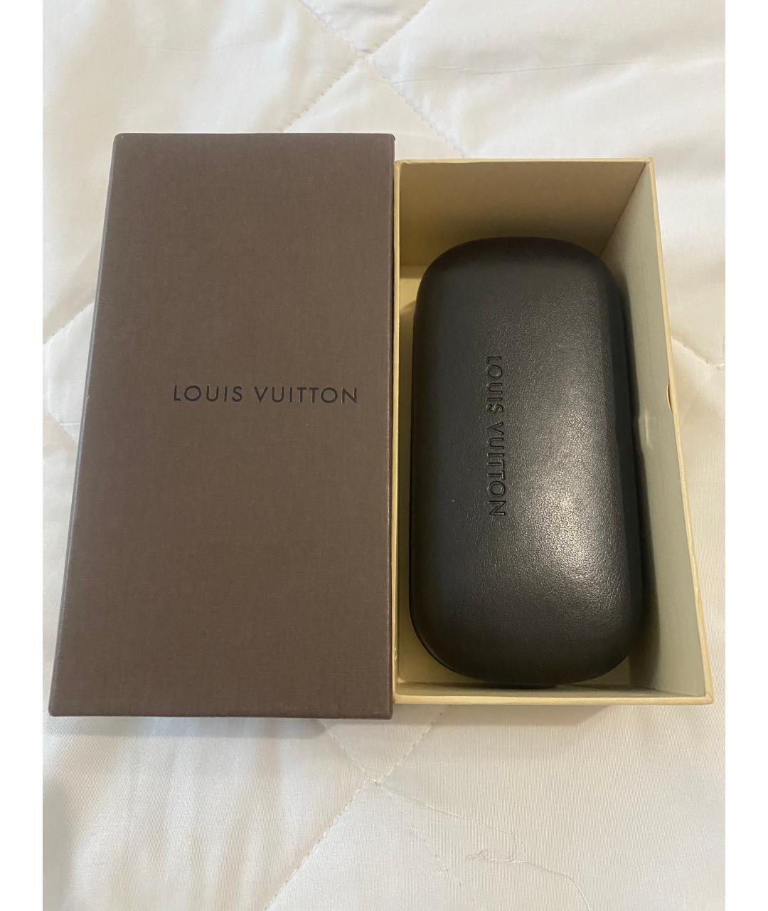 LOUIS VUITTON Синие металлические солнцезащитные очки, фото 5