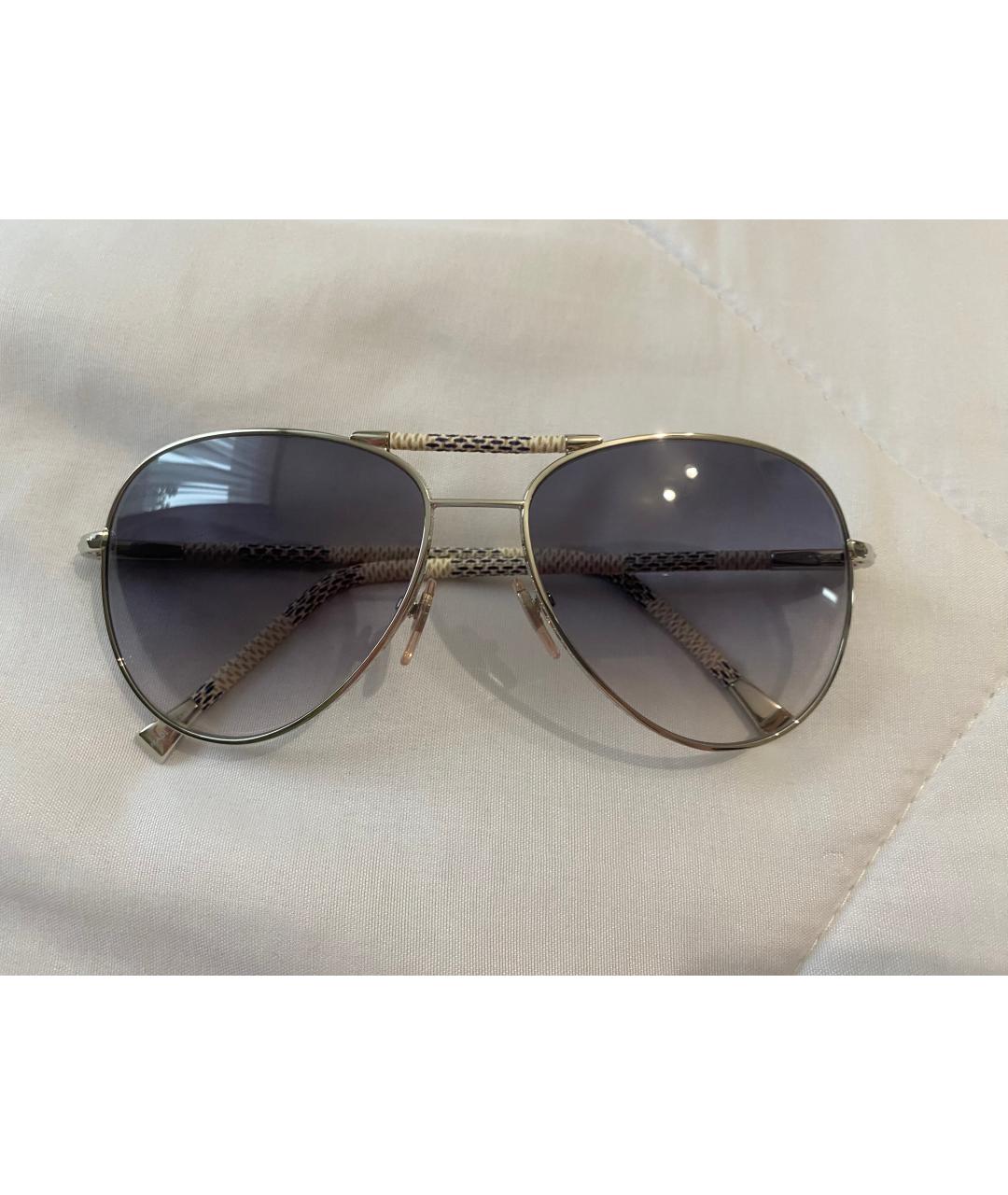 LOUIS VUITTON Синие металлические солнцезащитные очки, фото 7