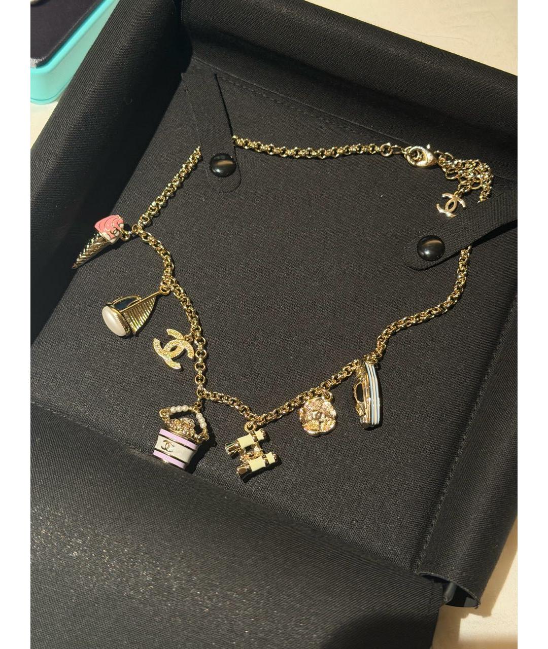 CHANEL Золотое металлическое колье, фото 5