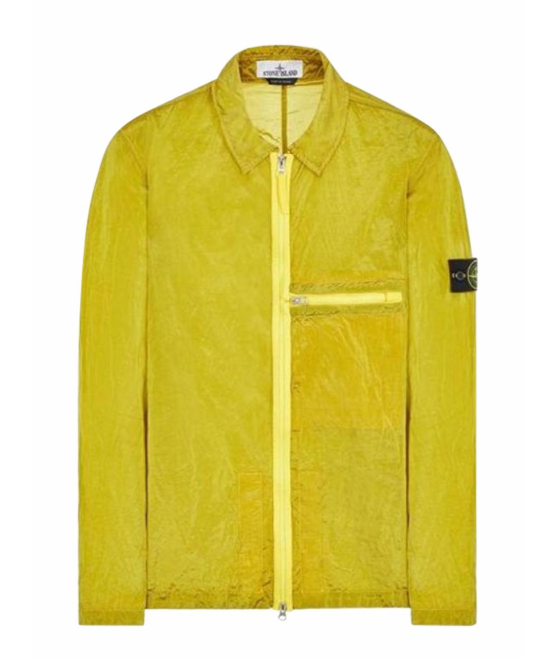 STONE ISLAND Желтая полиамидовая куртка, фото 1