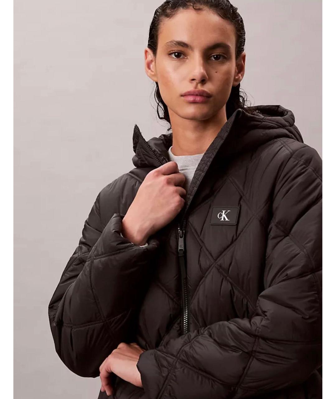 CALVIN KLEIN Черное пальто, фото 8