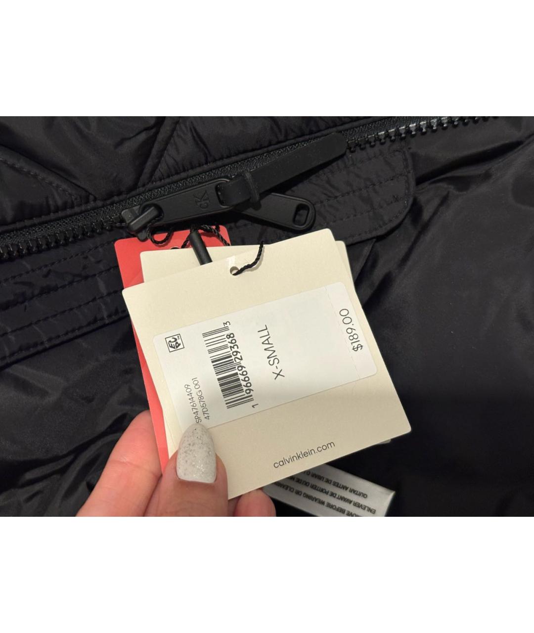 CALVIN KLEIN Черное пальто, фото 4