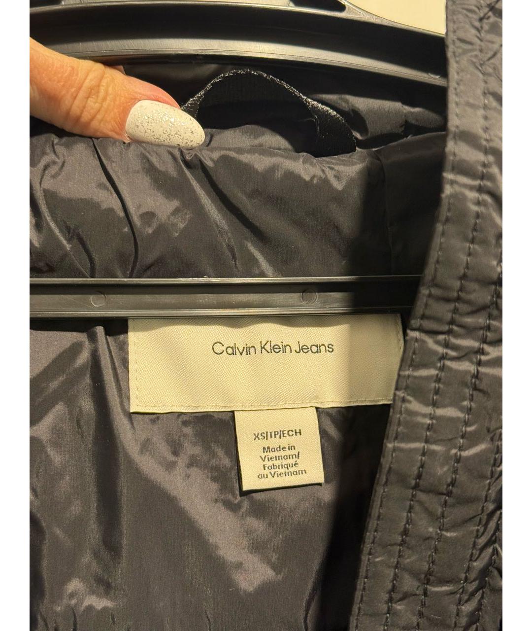 CALVIN KLEIN Черное пальто, фото 3