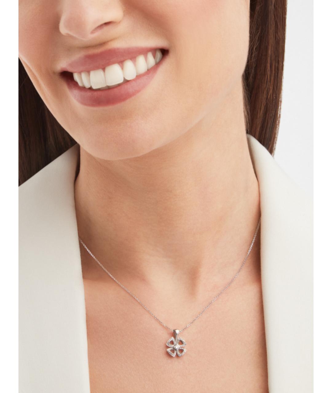 BVLGARI Серебряное колье из белого золота, фото 3