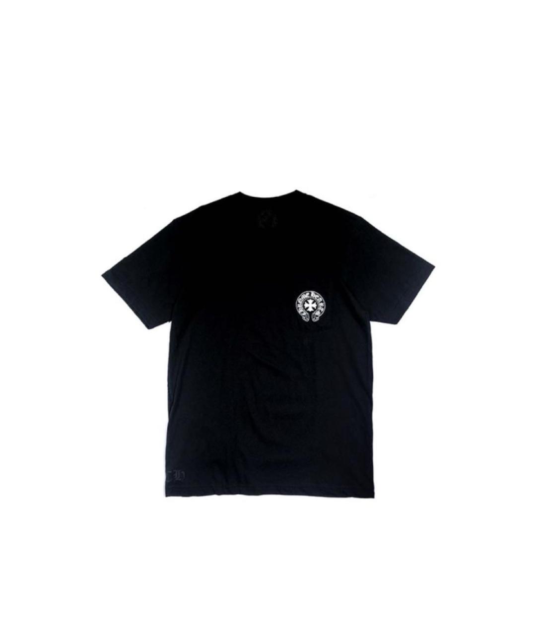 CHROME HEARTS Черная хлопковая футболка, фото 3