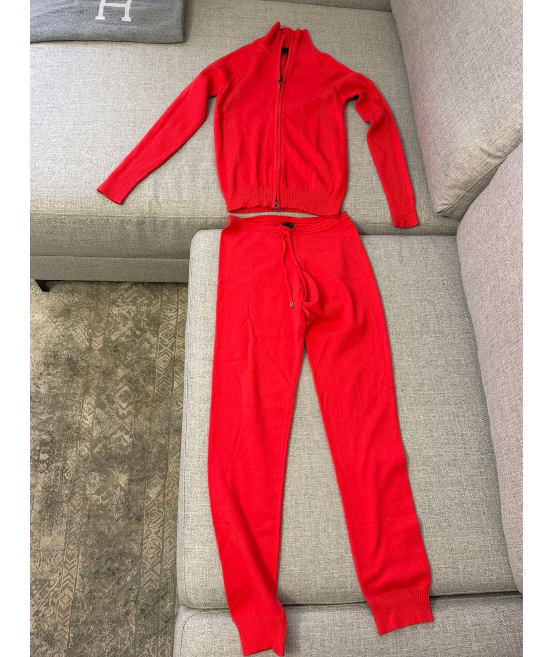 FENDI Коралловый вискозный костюм с брюками, фото 7