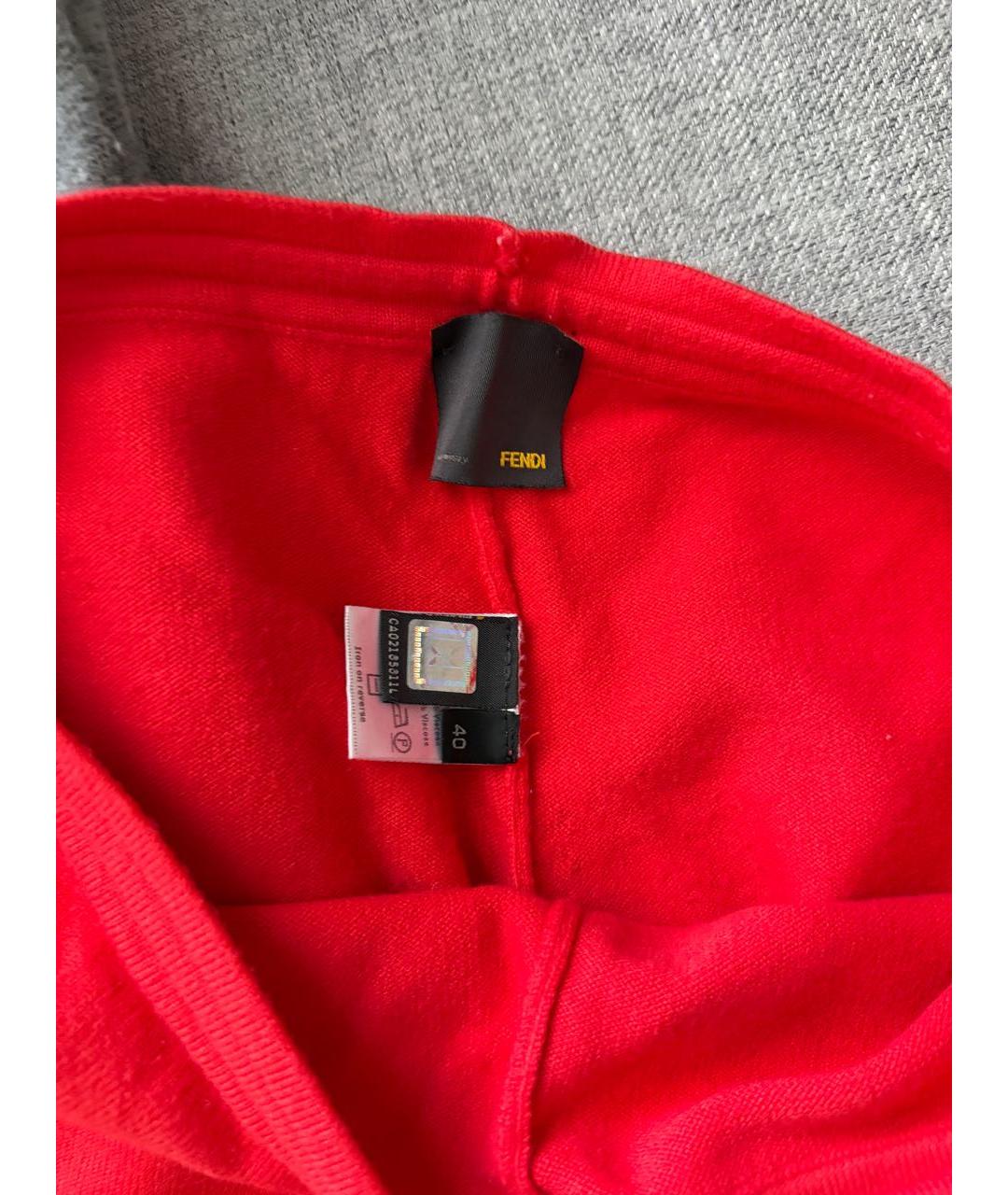 FENDI Коралловый вискозный костюм с брюками, фото 4
