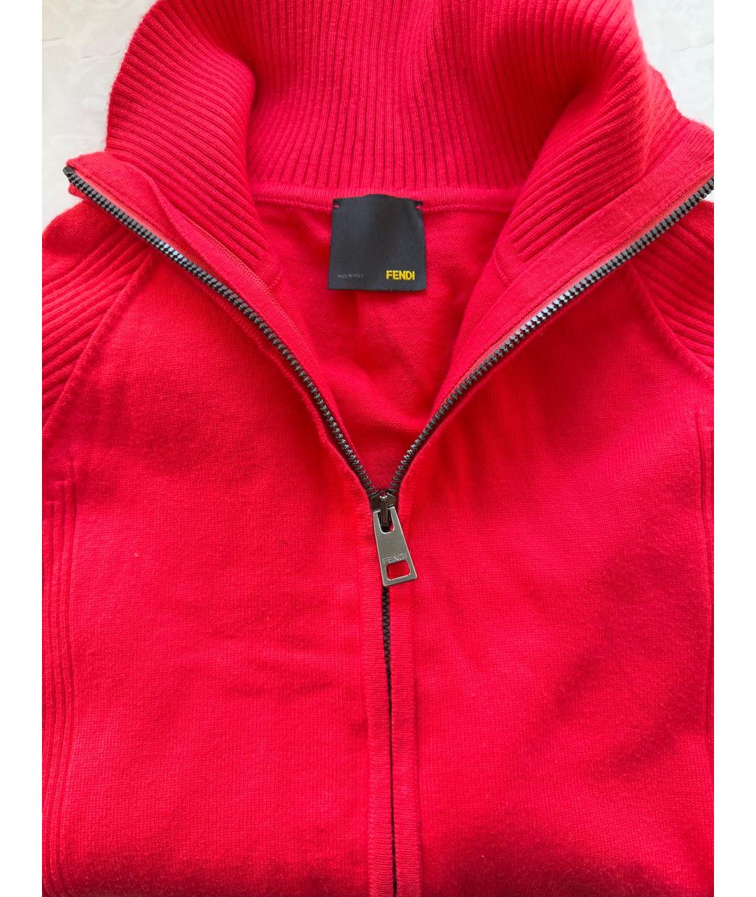 FENDI Коралловый вискозный костюм с брюками, фото 3