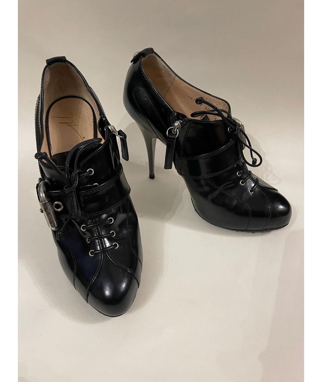 GIUSEPPE ZANOTTI DESIGN Черные кожаные ботильоны, фото 2