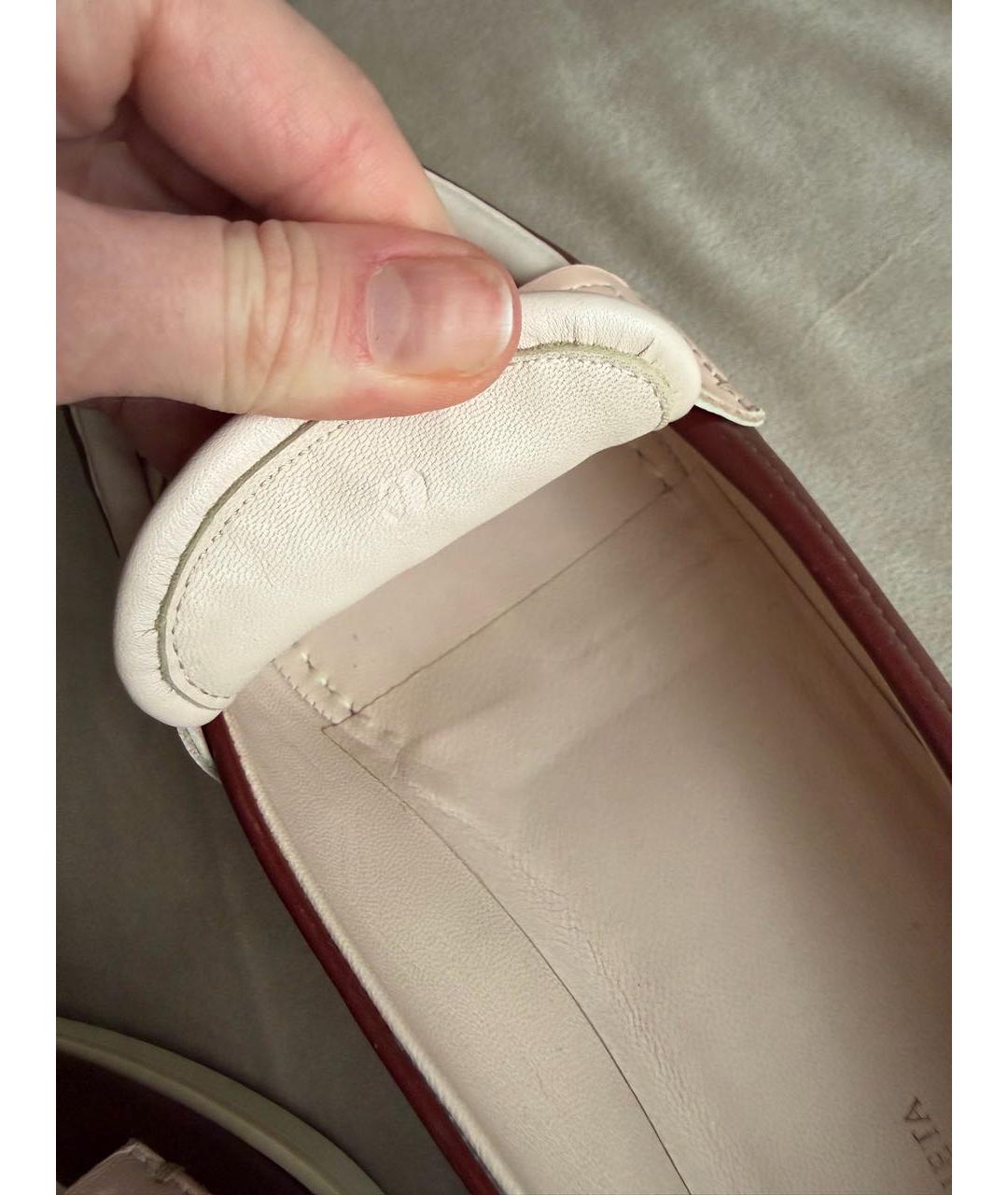 BOTTEGA VENETA Бордовые кожаные лоферы, фото 7