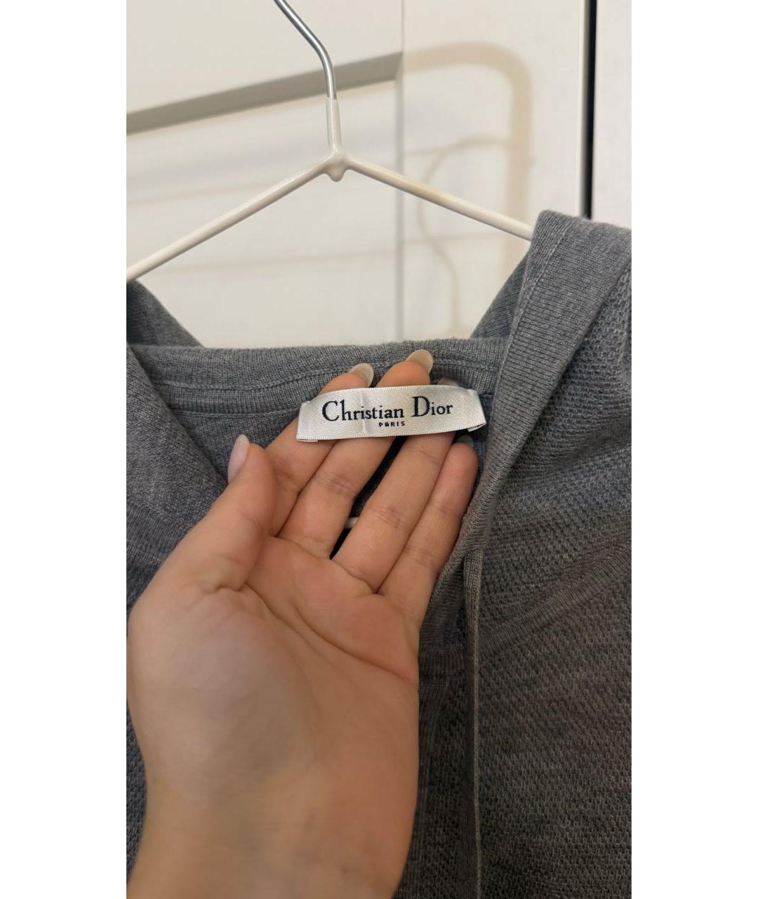 CHRISTIAN DIOR Серый шерстяной костюм с брюками, фото 3
