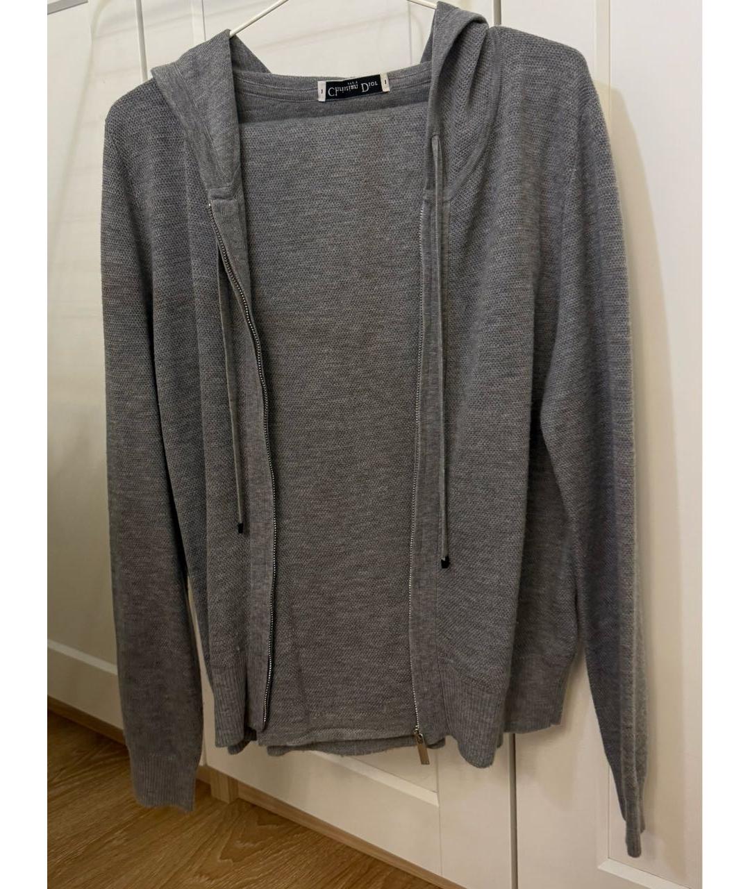CHRISTIAN DIOR Серый шерстяной костюм с брюками, фото 5