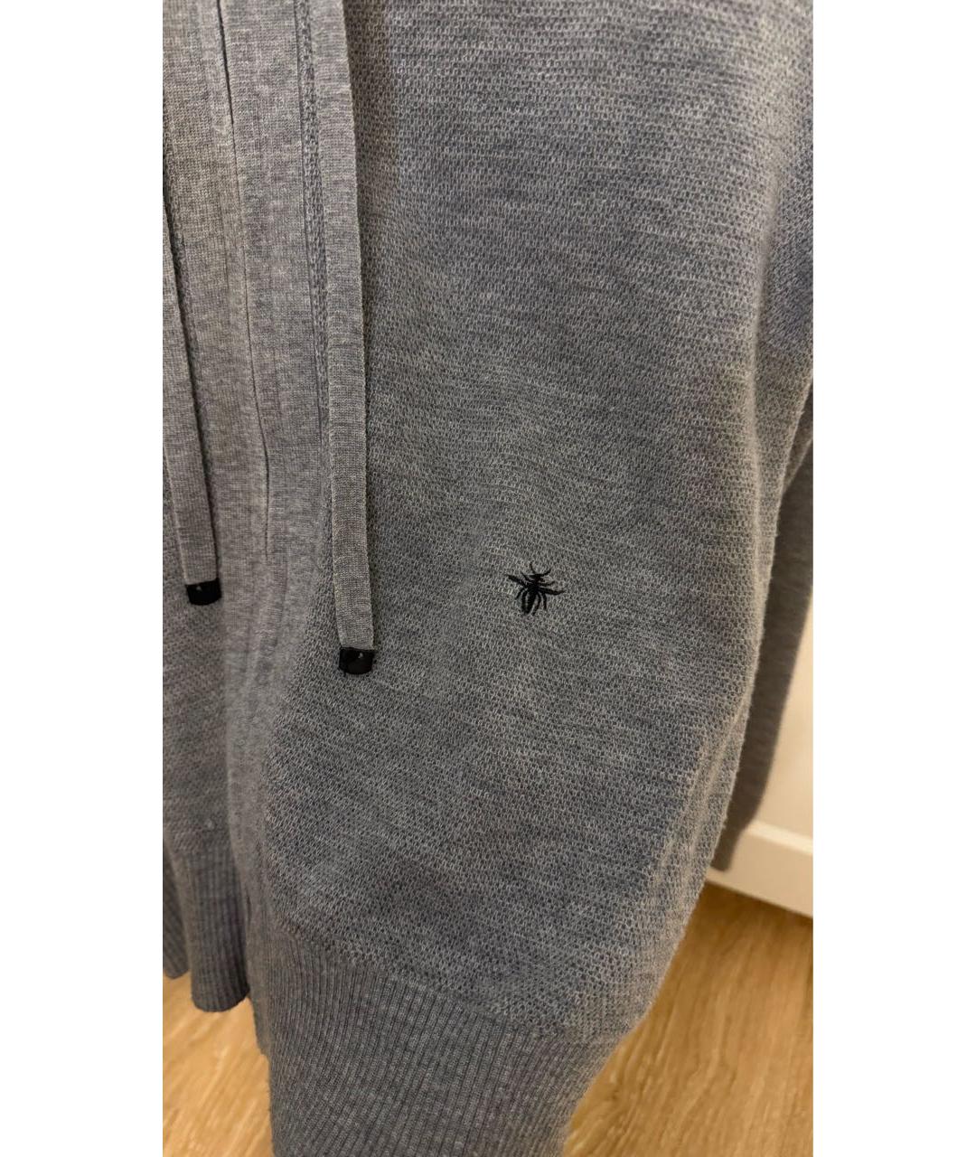 CHRISTIAN DIOR Серый шерстяной костюм с брюками, фото 4