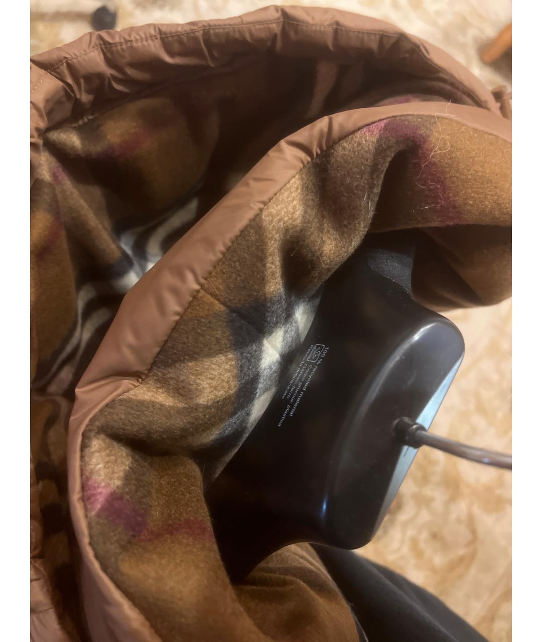 BURBERRY Коричневый кашемировый пуховик, фото 2