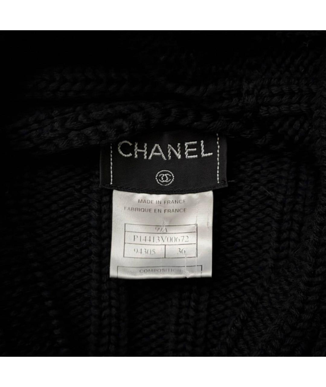 CHANEL Черный шерстяной джемпер / свитер, фото 3