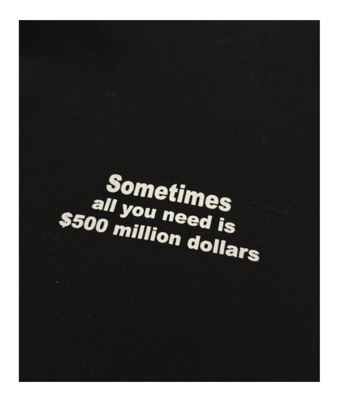 VETEMENTS Черная хлопковая футболка, фото 3