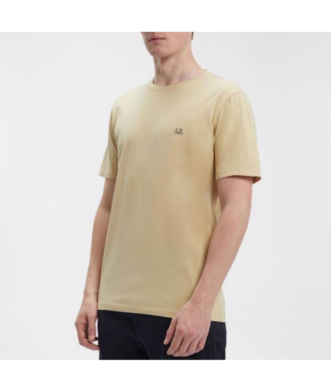 CP COMPANY Желтая хлопковая футболка, фото 3