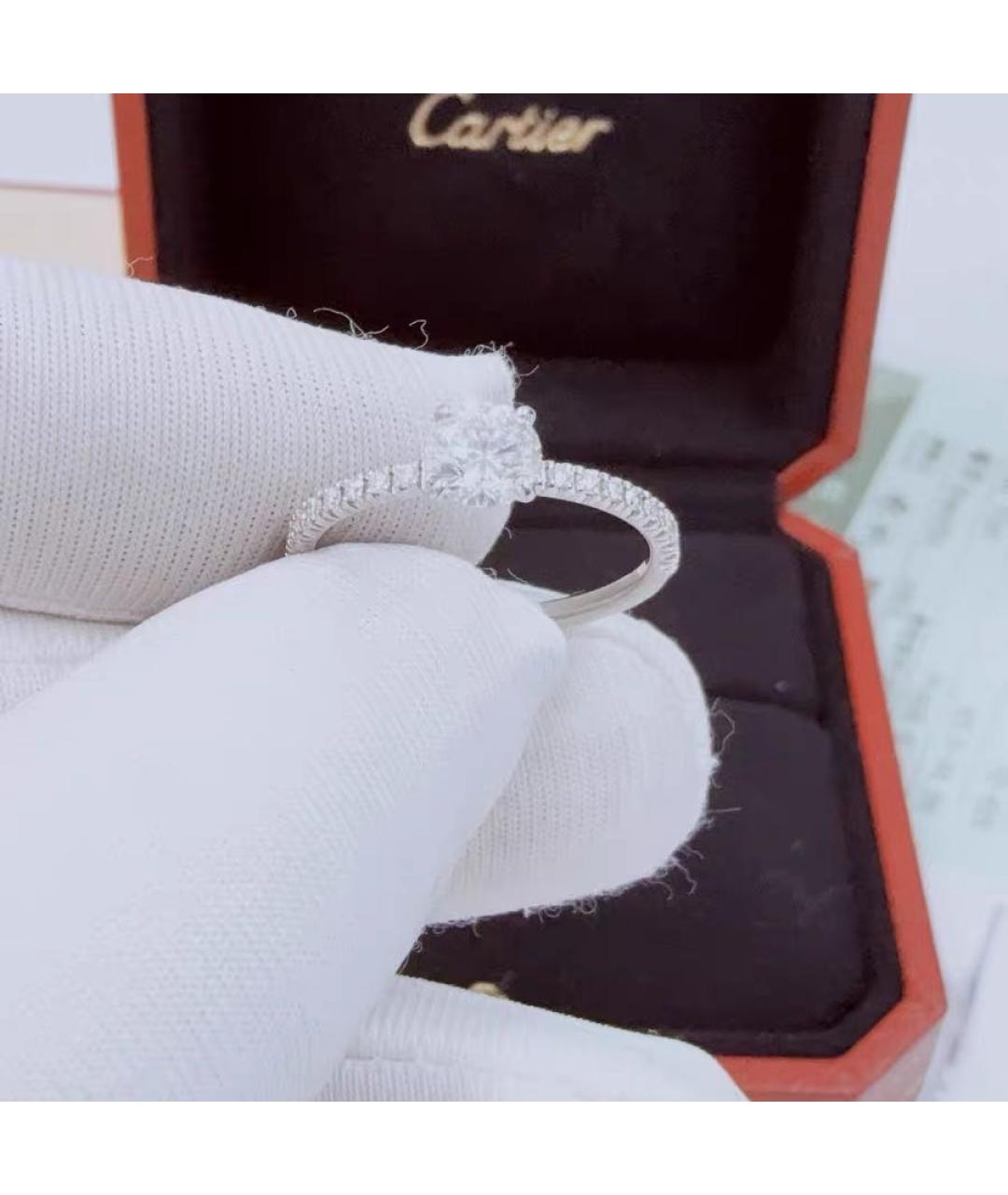 CARTIER Белое платиновое кольцо, фото 2