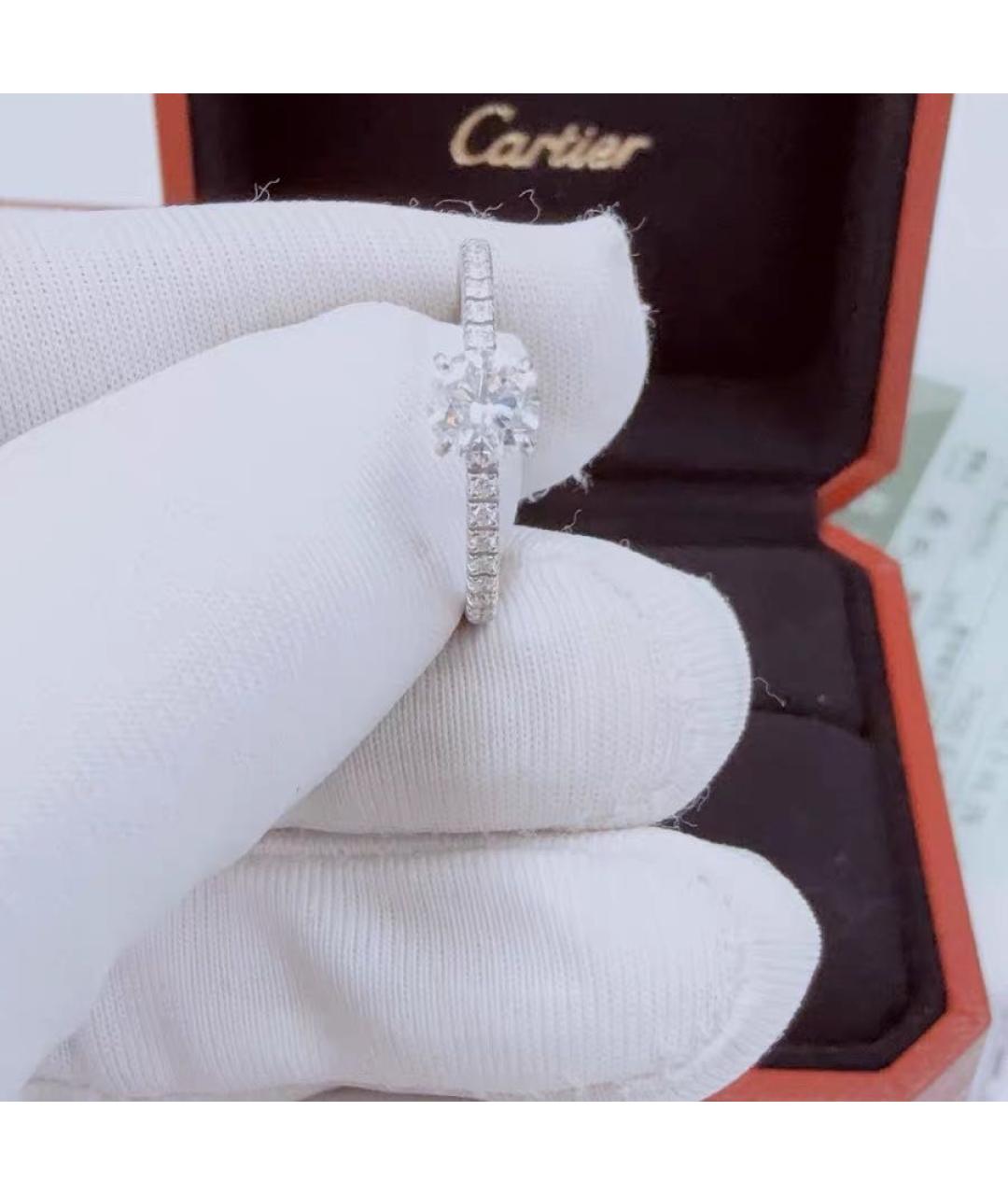 CARTIER Белое платиновое кольцо, фото 3