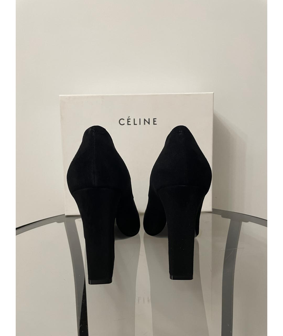 CELINE Черные замшевые туфли, фото 4