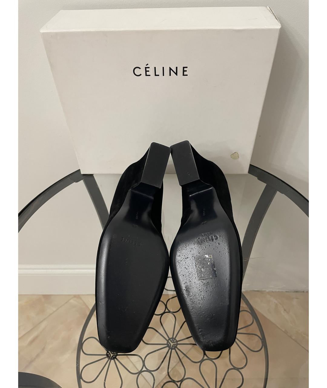 CELINE Черные замшевые туфли, фото 5
