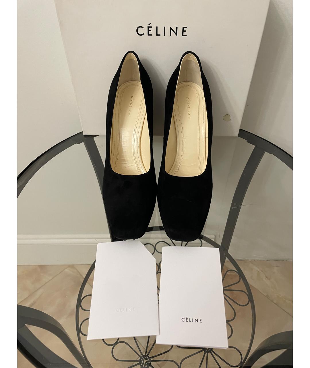 CELINE Черные замшевые туфли, фото 3